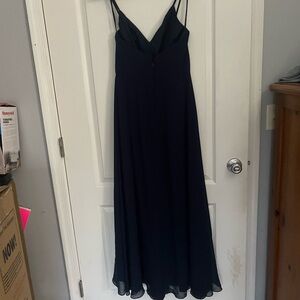 Sophisticated navy bridesmaid dress